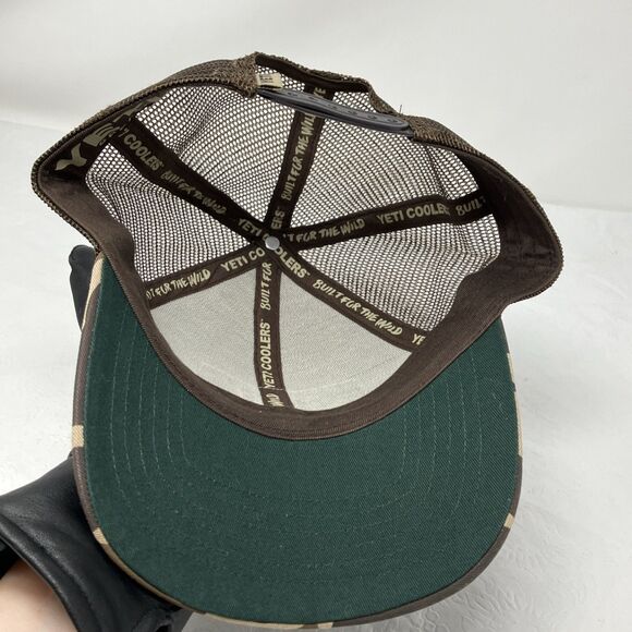 Yeti Coolers Logo Patch Camo Mesh Snapback Cap Camouflage Trucker Hunter Hat - Picture 6 of 10